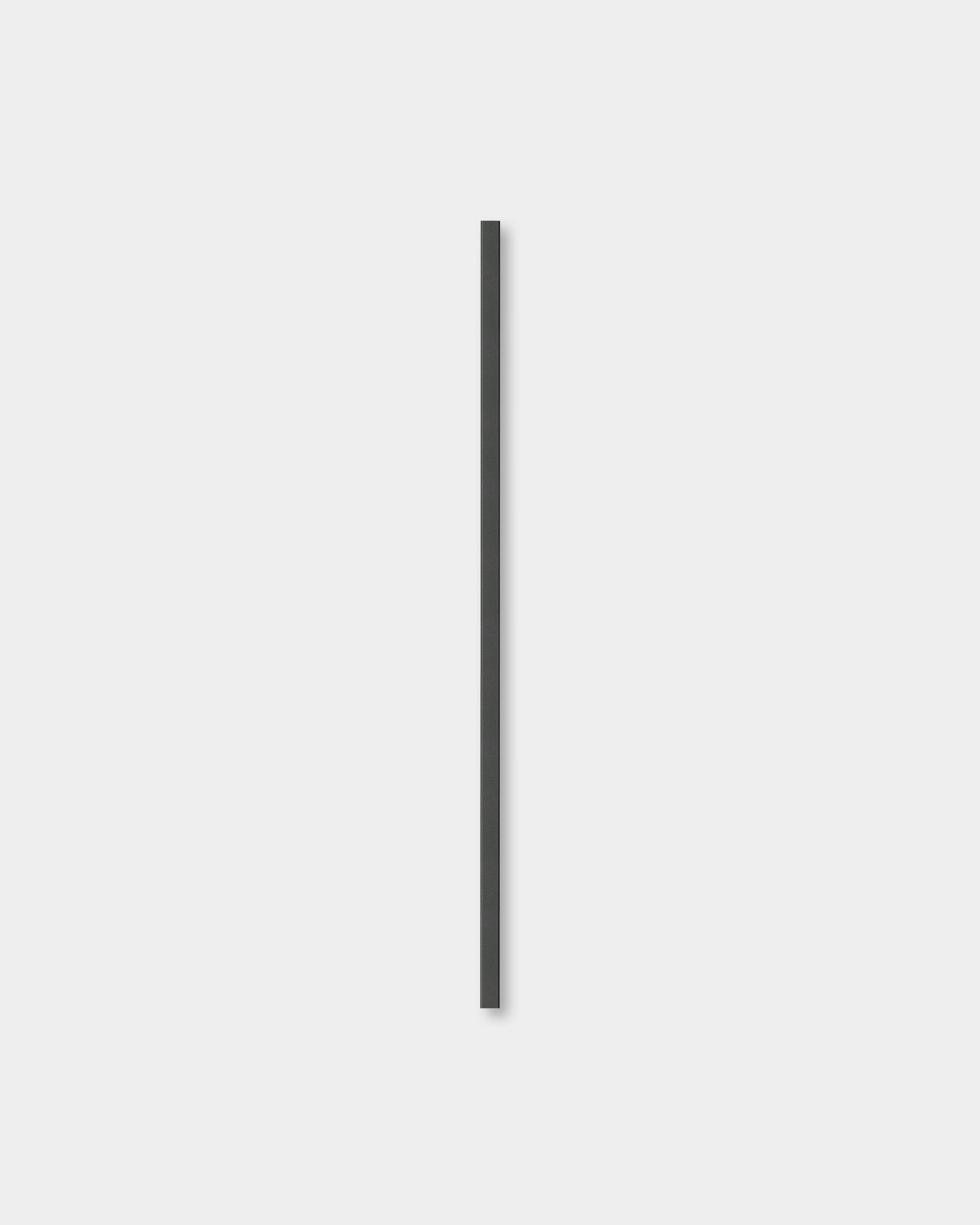 Liva | Osłona w kolorze black aluminium, 120 cm, od WoodUpp, zaprojektowana jako osłona vertical do akustycznych paneli drewnianych Akupanel lub minimalistycznych wnętrz w stylu nordyckim.