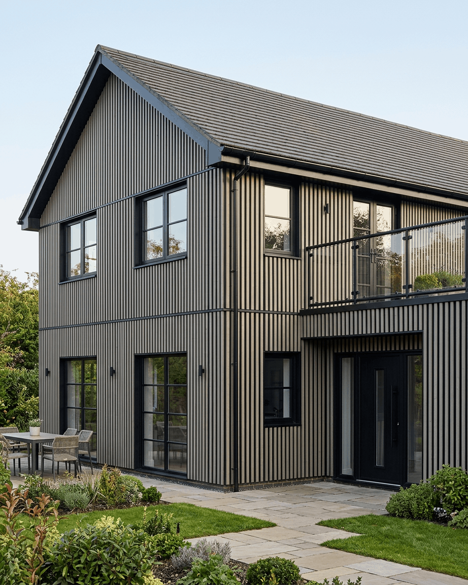 Aluwood | Panel elewacyjny / Thermowood, Grey, 240 x 45,1 cm 