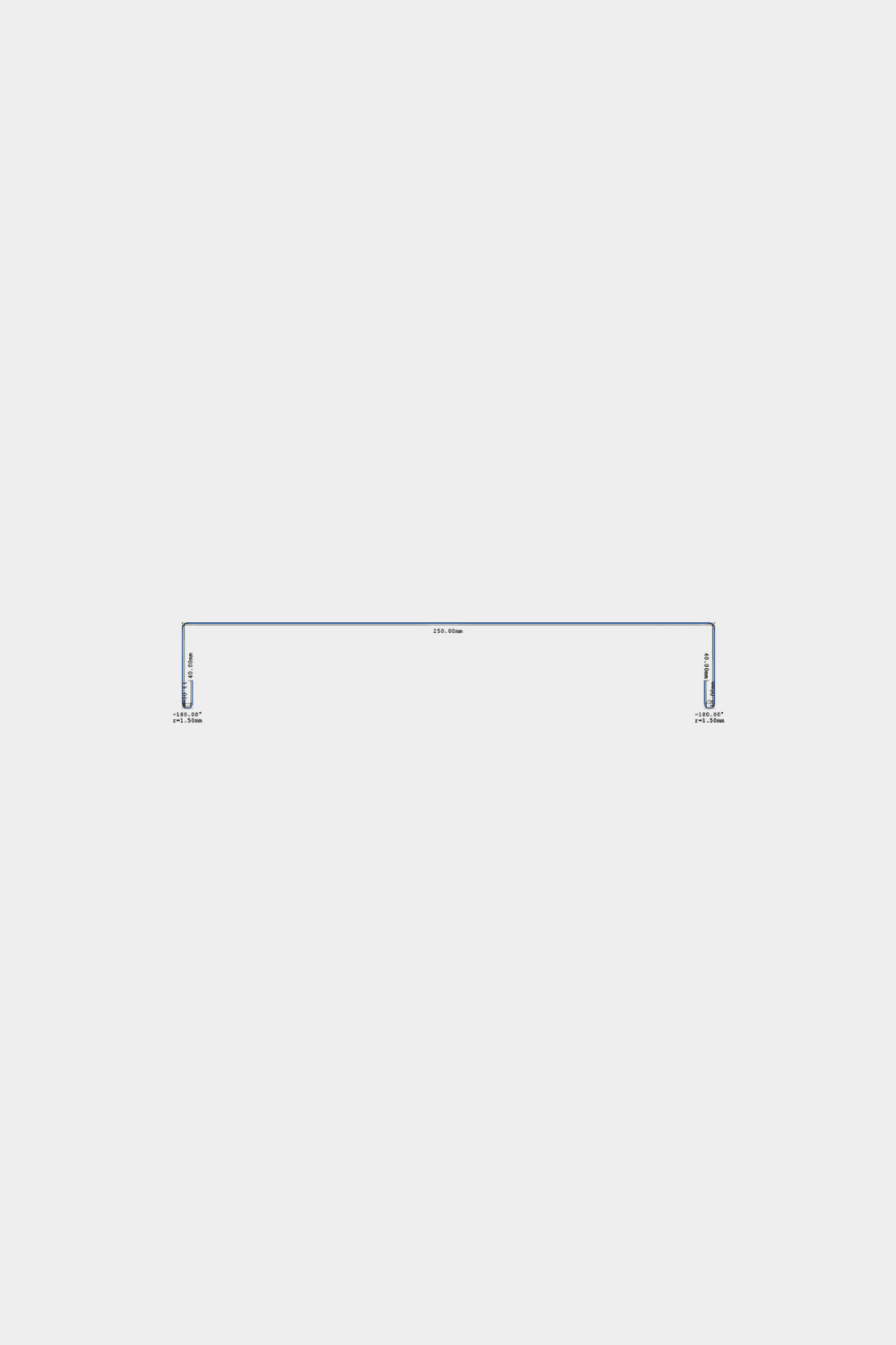 Linia o długości 240 cm ze strzałkami podkreśla szerokość montażową maskownicy ściennej WoodUpp Aluwood Level Wall Capping o szerokości 25 cm.